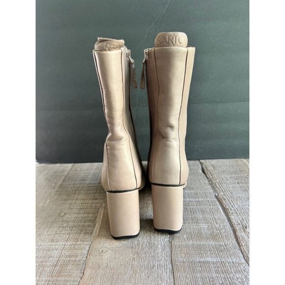 Sarto by Franco Sarto Binnie Leather Square Toe Booties Size 8 - Picture 4 of 9